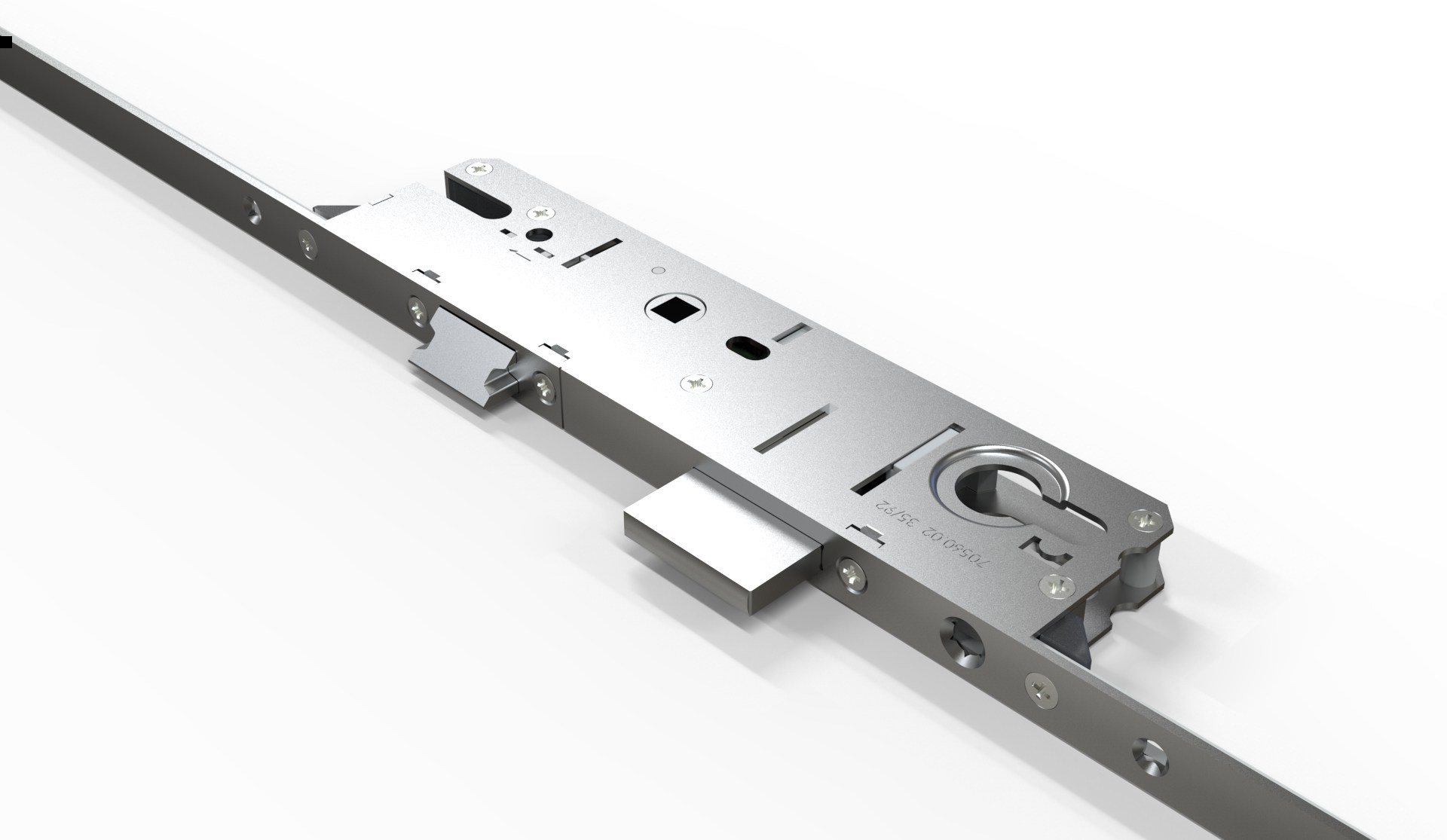 Petozatvorna brava na potez sa jezičkom za PVC vrata 35/92 mm